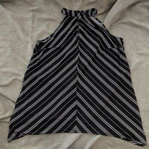 Striped Black and White Halter Top By Lane Bryant Size 14/16